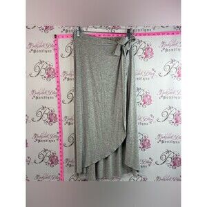 Lole skirt ribbon tie up grey Light Gray long flowy Skirt with Tie up bow